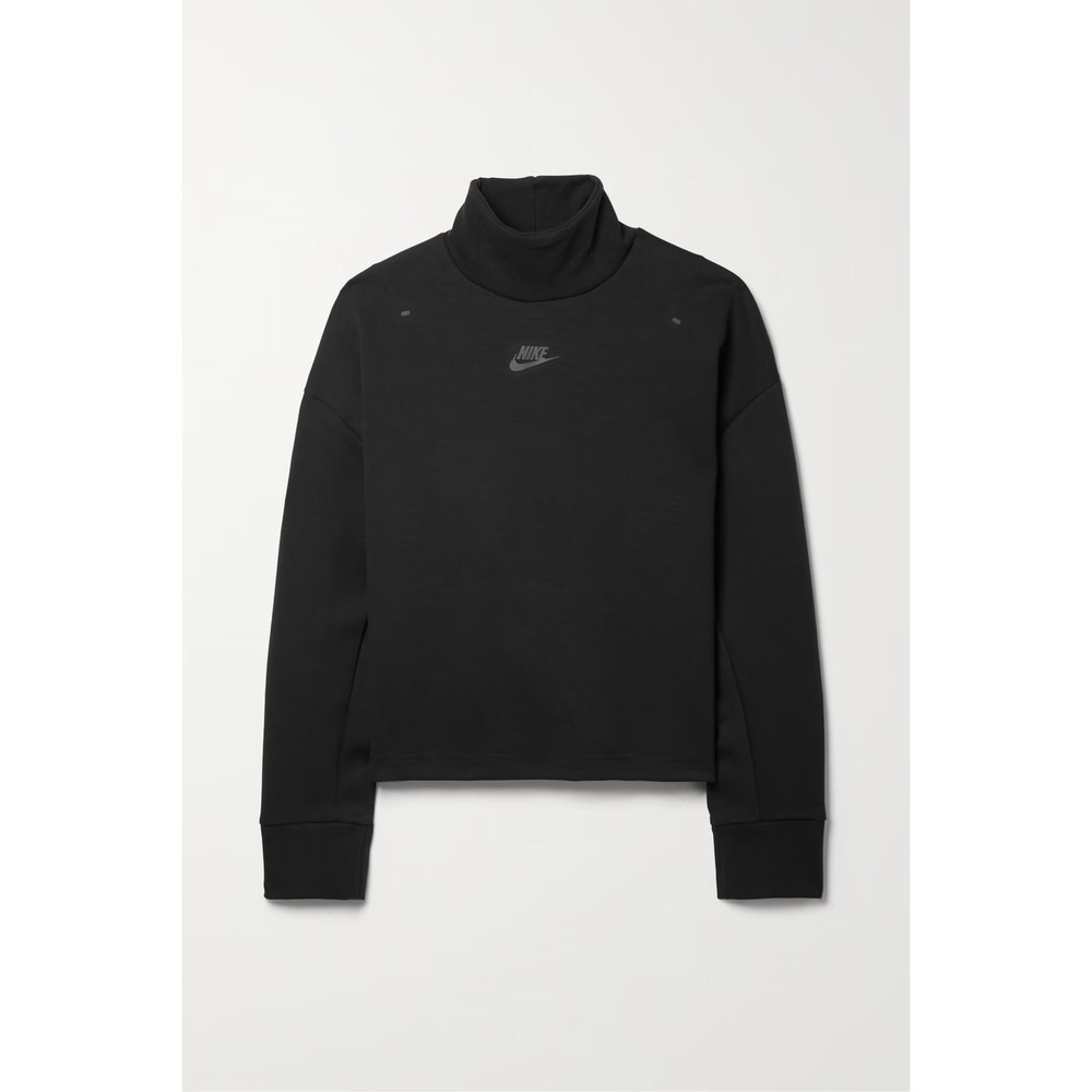 Nike Tech Fleece Turtleneck Women Large Black DD5628-010 Mock Neck Gorpcore Tech